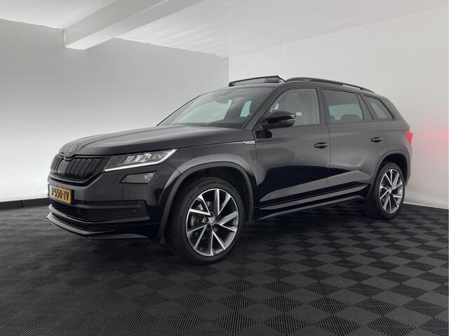 Skoda Kodiaq 1.5 TSI Sportline Business (INCL. BTW) AUT. *LEATHER-MICROFIBRE | FULL-LED | ADAPTIVE-CRUISE | DIGI-COCKPIT | NAVI-FULLMAP | CAMERA | DAB | AMBIENT-LIGHT | KEYLESS | CARPLAY | TOWBAR | 20'' ALU*