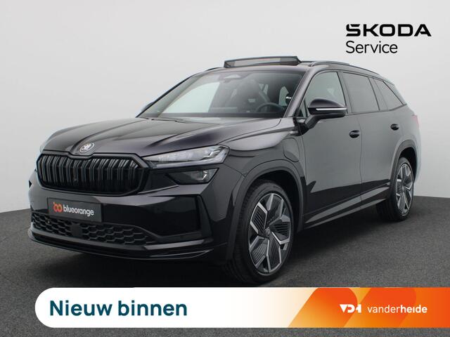 Skoda Kodiaq 1.5 TSI PHEV Sportline Business 204PK DSG Pano-schuifdak, matrix led, trekhaak, Canton sound, adaptive cruise, side assist, stoelverwarming voor & achter, stuurwielverwarming, keyless, alarm, 20" lichtmetaal