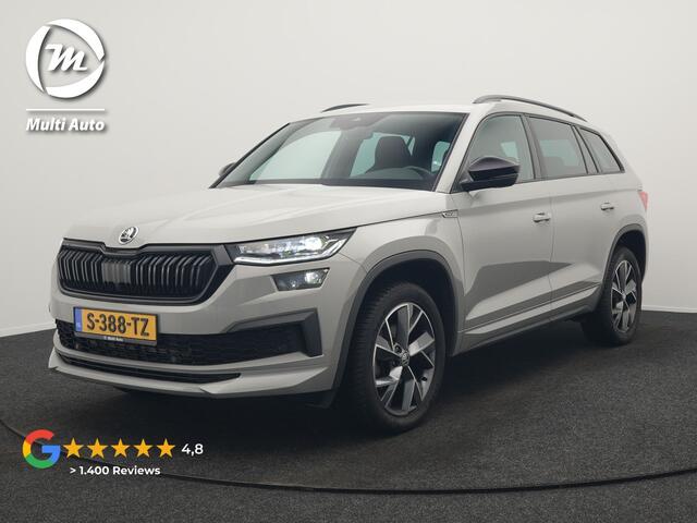 Skoda Kodiaq 1.5 TSI Sportline Business 150pk DSG | Trekhaak Af Fabriek | Adaptive Cruise | Camera | Alcantara Sportstoelen Memory & Verwarmd | Keyless | Sfeerverlichting | Apple Carplay | Virtual | Navigatie | DAB |