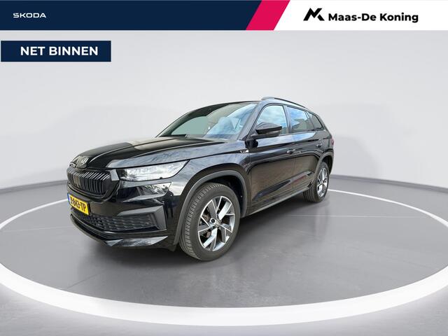 Skoda Kodiaq 1.5 TSI 150pk DSG Sportline Business · Camera · Inklap. Trekhaak · Matrix LED · Elek. Stoel + Geheugen · Apple/Android Car Play · Keyless · Garantie t/m 22-02-2028 of 100.000km