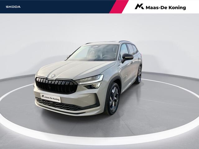 Skoda Kodiaq 1.5TSI/150PK PHEV Sportline DSG · Panoramadak · Trekhaak · Apple/Android · Garantie t/m 15-04-2029 of 60000km