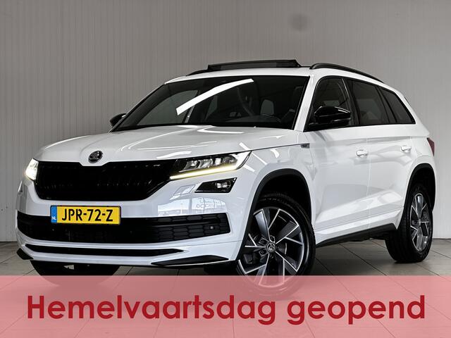 Skoda Kodiaq 2.0 TSI 4x4 Sportline Business/ 191pk!/ Trekhaak/ 19'' LMV/ Keyless/ Camera/ Virtual Cockpit/ Sportstoelen/ Panorama-Dak/ elek. Stoelen + Memory/ Stoelverw./ Apple + Android/ LED Koplampen/ Dode-HOEK./ Adaptive Cruise.
