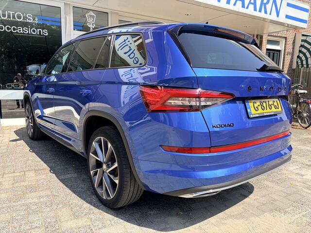 Skoda Kodiaq 2.0 TSI 4x4 190 PK Sportline Business VEEL EXTRA/S Panorama dak/Elktr. airco/Lederen alcantara bekl./Navi fullmap/Achteruitrijcamera/Hoogte verstelbare stoelen met memory/Elektr. uitklapb. trekhaak/Apple carplay/Keyless Entrty+Start /Cruise c