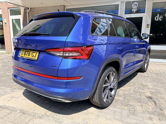 Skoda Kodiaq 2.0 TSI 4x4 190 PK Sportline Business VEEL EXTRA/S Panorama dak/Elktr. airco/Lederen alcantara bekl./Navi fullmap/Achteruitrijcamera/Hoogte verstelbare stoelen met memory/Elektr. uitklapb. trekhaak/Apple carplay/Keyless Entrty+Start /Cruise c