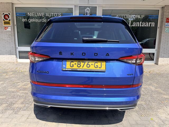 Skoda Kodiaq 2.0 TSI 4x4 190 PK Sportline Business VEEL EXTRA/S Panorama dak/Elktr. airco/Lederen alcantara bekl./Navi fullmap/Achteruitrijcamera/Hoogte verstelbare stoelen met memory/Elektr. uitklapb. trekhaak/Apple carplay/Keyless Entrty+Start /Cruise c