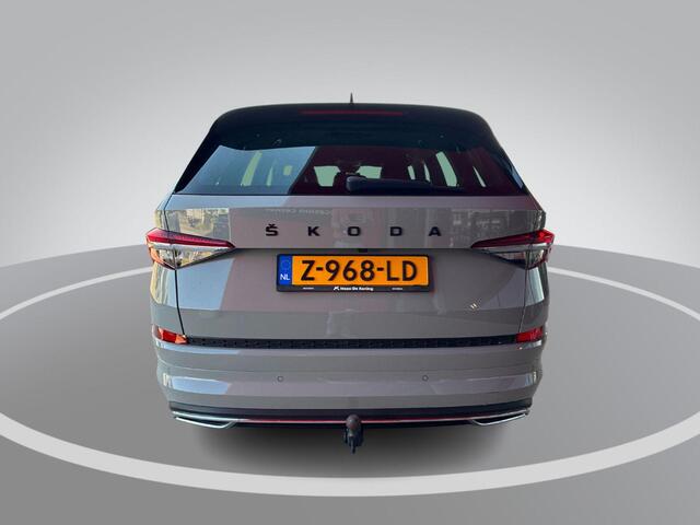 Skoda Kodiaq 1.5 TSI 150pk DSG Sportline Business 7p. · Camera · Inklap. Trekhaak · Keyless · Elek. Bestuurdersstoel + Geheugen · Matrix LED · Garantie t/m 27-05-2028 of 100.000km