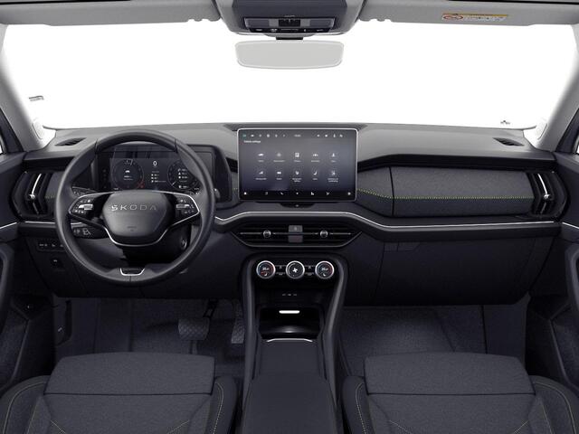 Skoda Kodiaq 1.5 TSI PHEV Business Edition Plus 204 pk 6 versn. DSG | Trekhaak | Dynamic Chasis Control | Panorama Dak | Light & View Pakket | Sunset | Velgen: 19" lichtmetalen velgen Lefka aero, zilver