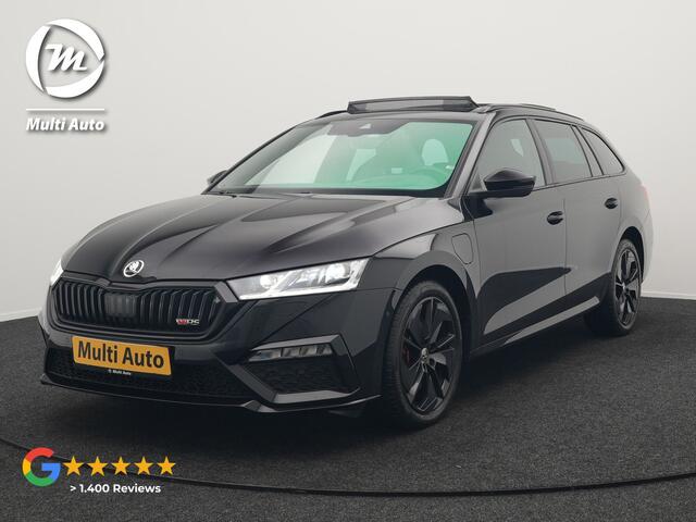 Skoda OCTAVIA 1.4 TSI RS iV Plug In Hybrid 245pk Dealer O.H. PHEV | Panodak | Head Up | Adaptive Cruise | Apple Carplay | Canton Audio | Crystal LED | RS Sportstoelen Verwarmd | Keyless | Front & Lane Assist | Sportstuur Verwarmd | Navigatie | DAB |