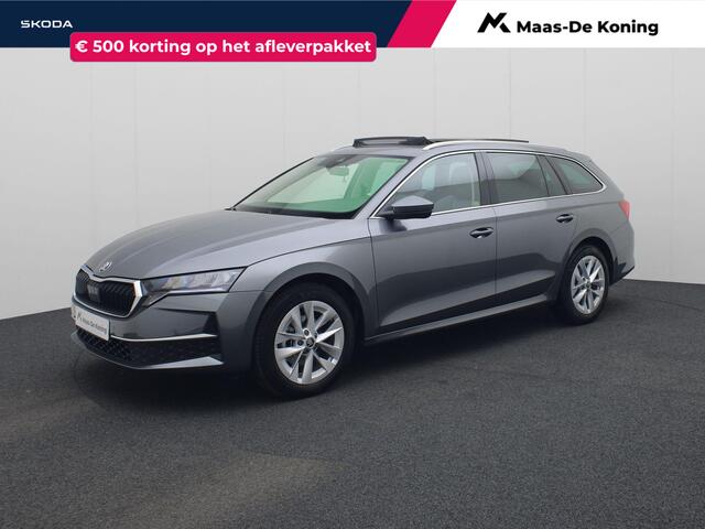Skoda OCTAVIA Combi 1.5TSI/150PK MHEV FL Selection DSG · Panoramadak · Navigatie · Zittingen- & stuurverwarming · Apple/Android Car Play · Garantie tot februari 2029 of 60000km