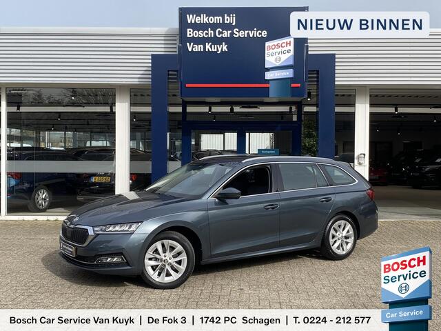 Skoda OCTAVIA Combi 1.0 e-TSI Ambition / Automaat / Adaptieve Cruise-Control / Head-Up Display / Stuur-/Stoelverwarming / Trekhaak / LED / Keyless / Elektr.-Achterklep / Draadloze-Telefoonlader / Apple-Carplay & Android-Auto / Climate-Control / DAB Radio-Bluetooth / Na