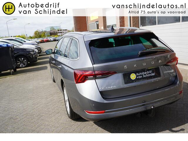 Skoda OCTAVIA Combi 1.0 E-TSI ETECH MHEV BUSINESS EDITION PLUS KEURIGE NETTE STAAT TREKHAAK VIRTUEEL COCKPIT FULL LED 1/2LEDER STOEL+STUURVERWARMING ADAPTIEVE CRUISE ANDROID/APPLECARPLAY NAVI CAMERA ENZ...