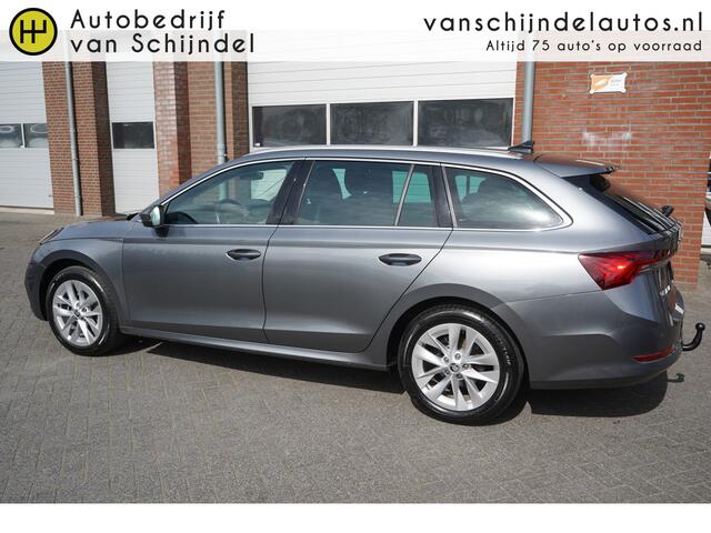 Skoda OCTAVIA Combi 1.0 E-TSI ETECH MHEV BUSINESS EDITION PLUS KEURIGE NETTE STAAT TREKHAAK VIRTUEEL COCKPIT FULL LED 1/2LEDER STOEL+STUURVERWARMING ADAPTIEVE CRUISE ANDROID/APPLECARPLAY NAVI CAMERA ENZ...