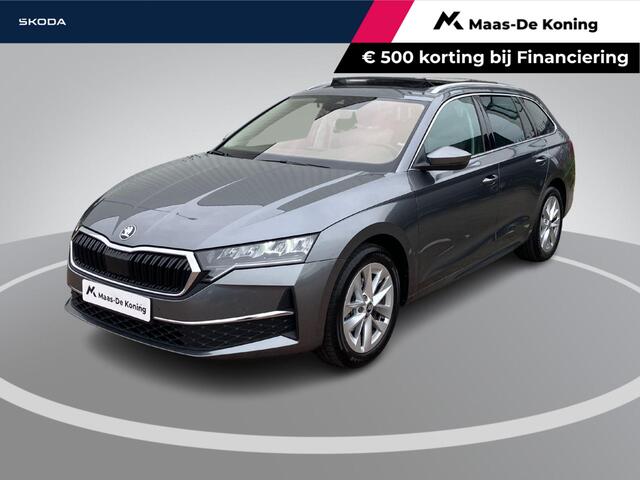 Skoda OCTAVIA Combi 1.5TSI/150PK MHEV FL Design DSG · Panoramadak · Camera + Parkeersensoren · Apple/Android Car Play · Stoelverwarming · Garantie t/m 21-05-2029 of 60000km.