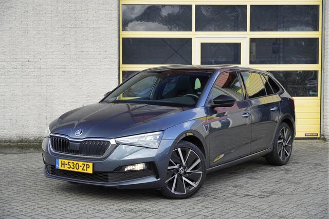 Skoda SCALA 1.5 TSI 150PK! Automaat 5drs Sport Business BJ2020 Lmv 18" | Led V+A | Pdc | Panoramadak | Elek. trekhaak | App-Connect | Climate control | Cruise control | RS-Sportstoelen | RS-Sport stuurwiel | Verwarmde voorstoelen | Zwarte hemel | Extra getint glas