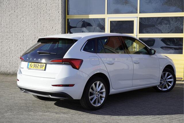 Skoda SCALA 1.0 TSI 5drs First Edition BJ2019 Lmv 17" | Led V+A | Pdc | App-Connect | Climate control | Cruise control | Alcantara/Stof bekleding | Extra getint glas