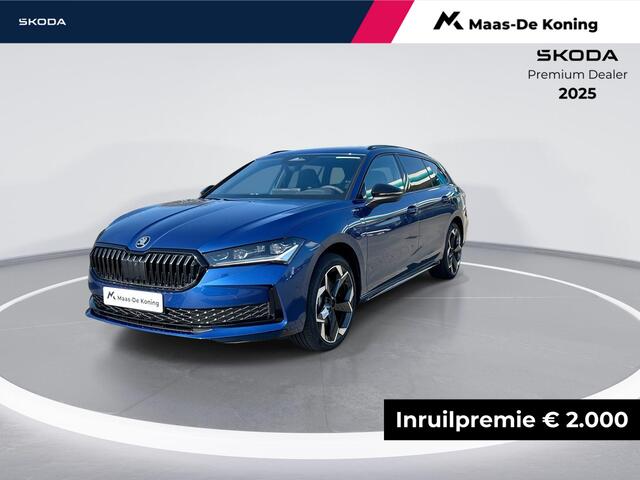 Skoda SUPERB combi Sportline Business 1.5 TSI PHEV 150 kW / 204 PK Combi | Metallic Lak | 19'' lichtmetalen velgen | Panorama dak | Trekhaak wegklapbaar | 2000,- inruilvoordeel