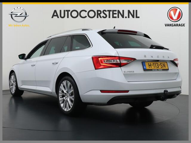 Skoda SUPERB Combi 1.5T-150PK AUT-7 Wegklapb.Trekh.Virtual Cockpit Apple Carplay Android Camera 1/2 Leer-Alcantara Memory Seats Navi Ecc Cruise Control Stoelverwarming ACT Business Edition Keyless DAB Privacy Glas Lmv 18" Elek.Achterklep Business Upgrade Function Pakk