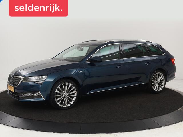 Skoda SUPERB 1.4 TSI iV Laurin & Klement | Panoramadak | Stoelventilatie | Leder | Camera | Trekhaak | Massage | Adaptive cruise | Virtual Cockpit | Canton Sound | Carplay | 19'' lichtmetalen velgen | PHEV