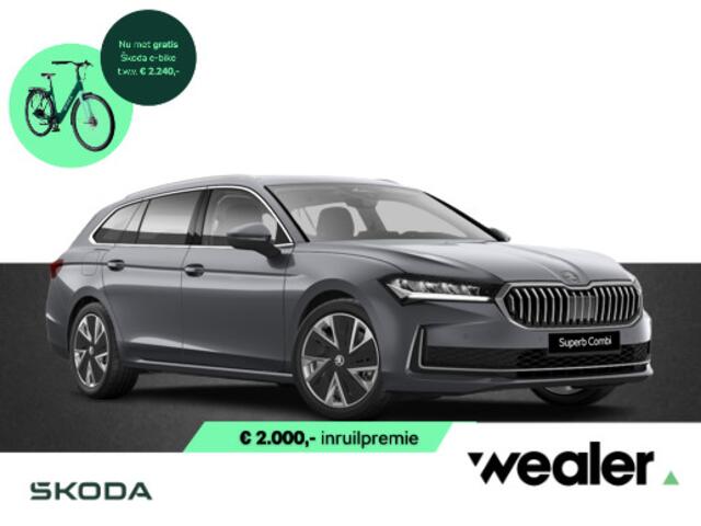 Skoda SUPERB combi Business Edition 1.5 TSI PHEV 204 PK | Gratis E-Bike | Trekhaak | 18" Lichtmetalen velgen | Winter pakket |