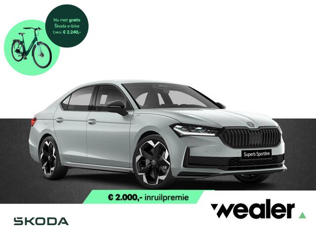 Skoda SUPERB Sportline Business 1.5 TSI PHEV 204 PK | Gratis E-Bike | Trekhaak | 19" Lichtmetalen velgen | Canton Geluid |
