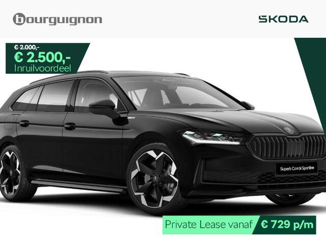 Skoda SUPERB Combi Sportline Business 1.5 TSI PHEV 204 PK | Panoramadak | Head-up display | Trekhaak | 360 camera | Stoelverwarming vóór en achter