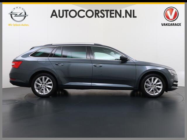 Skoda SUPERB Combi 1.5TSI DSG Automaat Trekhaak Elek.Stoel+Memory+Verwarmd Navi Ecc Apple Carplay Android Auto Pdc ACT Business Edition Cruise Control DAB Led Lmv Regen-/lichtsensor Privacy Glas Keyless Verwarmde Voorruit Comfort Pack Origineel Nederlandse Auto