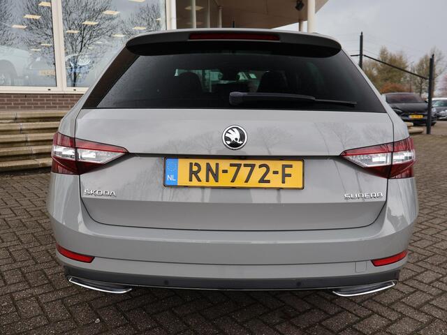 Skoda SUPERB Combi 1.4 TSI ACT 150 PK SPORTLINE DSG AUT. *STEEL GREY* + WEGKL. TREKHAAK | PANORAMA | 19 INCH | CANTON | ADAPTIVE CRUISE | ALCANTARA
