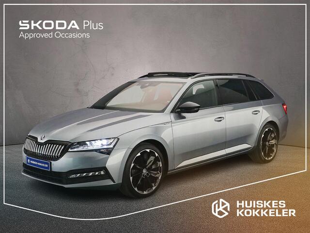 Skoda SUPERB Combi Sportline Business 1.4 TSI PHEV 218pk DSG Automaat Trekhaak, Adaptive cruise control, Panoramadak, CANTON audio, 360 camera, Elektrische achterklep