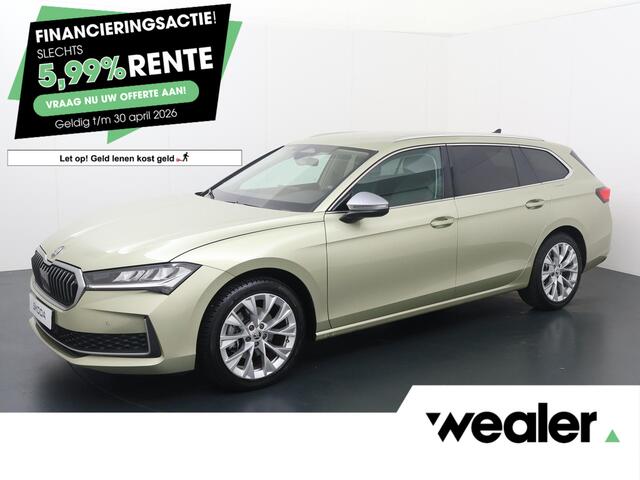 Skoda SUPERB Combi 1.5 TSI MHEV First Edition | 150 PK | Automaat | Trekhaak | Virtual Pedal Achterklep | Stoelverwarming voor & achter | Navigatiesysteem |