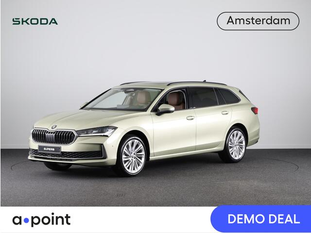 Skoda SUPERB Combi 1.5 TSI MHEV First Edition 150pk | Panoramadak | Leder | Light & View | Verlengde garantie | 19 inch Lichtmetalen velgen