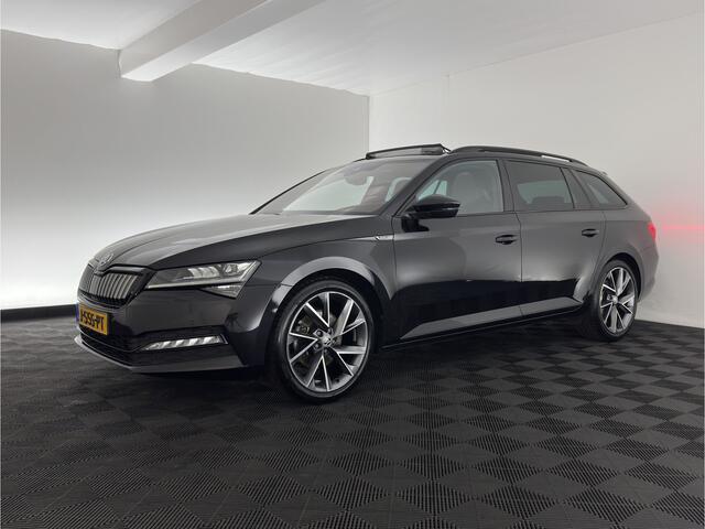 Skoda SUPERB Combi 1.4 TSI iV Sportline Business (Plug-in) (INCL.BTW) Aut. *PANO | LEATHER-MICROFIBRE | FULL-LED | DIGI-COCKPIT | HEATED-SPORTSEATS | KEYLESS | DAB+ | NAVI-FULLMAP | PRIVACYGLASS | SHIFT-PADDLES | AMBIENT-LIGHT | ECC | PDC | CRUSIE |