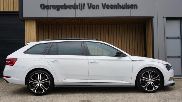 Skoda SUPERB Combi 1.8 TSI 180pk Sportline Business dsg Pano Elek.trekhaak Keyless Canton Stoelverw *NL auto* Maxton DAB 19 inch LM Cruise Standkachel *198201km*