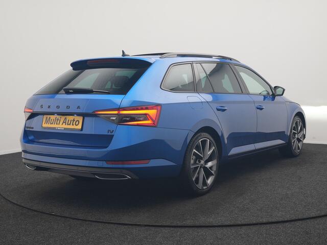 Skoda SUPERB 1.4 TSI iV Sportline PHEV 218pk Dealer O.H | Panodak | Adaptive Cruise | Camera | Crystal LED | Alcantara Sportstoelen Memory & Verwarmd | Keyless | Apple Carplay | Virtual | Navigatie | DAB | 19"L.M |