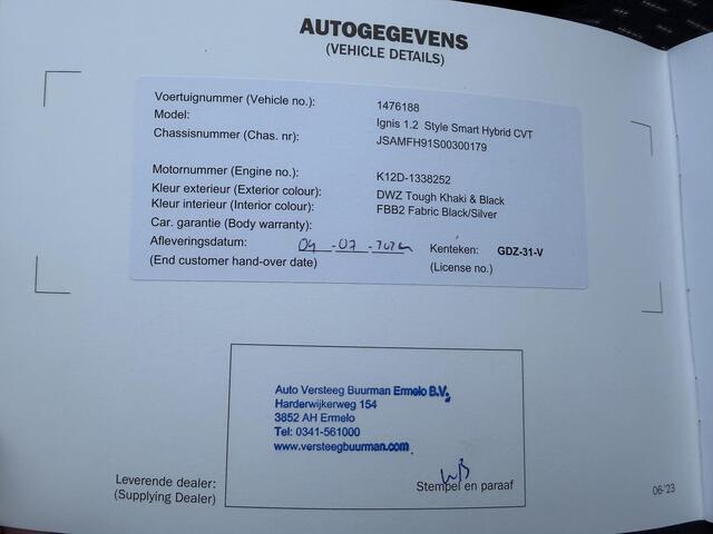 Suzuki IGNIS 1.2 Smart Hybrid Style Automaat | All-season banden | Org. NL | Navigatie | Camera