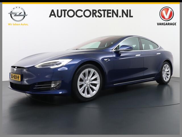 Tesla MODEL S 75D AWD Luchtvering AutoPilot Navi Panoramadak Camera Led Elektr.Stuur en Stoel+Geheugen+Spiegels+verwarmd Elektr.Achterklep Keyless 19"Lmv 4WD WiFi Rijstrookhulp Bordherkenning ACC ESP Dodehoek Detector Mistlampen NVIDIA®Tegra® Processor HomeLink 5 Origi