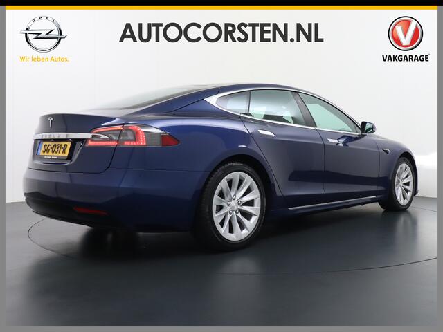 Tesla MODEL S 75D AWD Luchtvering AutoPilot Navi Panoramadak Camera Led Elektr.Stuur en Stoel+Geheugen+Spiegels+verwarmd Elektr.Achterklep Keyless 19"Lmv 4WD WiFi Rijstrookhulp Bordherkenning ACC ESP Dodehoek Detector Mistlampen NVIDIA®Tegra® Processor HomeLink 5 Origi