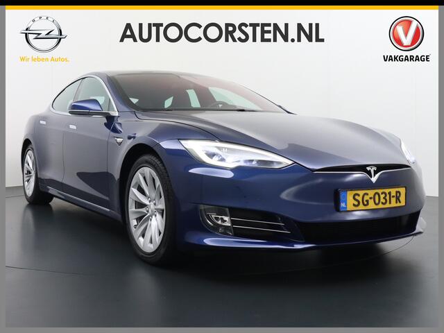 Tesla MODEL S 75D AWD Luchtvering AutoPilot Navi Panoramadak Camera Led Elektr.Stuur en Stoel+Geheugen+Spiegels+verwarmd Elektr.Achterklep Keyless 19"Lmv 4WD WiFi Rijstrookhulp Bordherkenning ACC ESP Dodehoek Detector Mistlampen NVIDIA®Tegra® Processor HomeLink 5 Origi