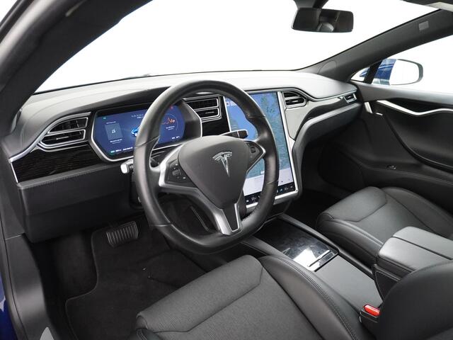 Tesla MODEL S 75D AWD Luchtvering AutoPilot Navi Panoramadak Camera Led Elektr.Stuur en Stoel+Geheugen+Spiegels+verwarmd Elektr.Achterklep Keyless 19"Lmv 4WD WiFi Rijstrookhulp Bordherkenning ACC ESP Dodehoek Detector Mistlampen NVIDIA®Tegra® Processor HomeLink 5 Origi