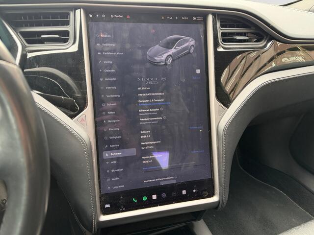 Tesla MODEL S 75D Base SOH 89%, Panoramadak, Luchtvering, 2x Laders, Fase 2.5