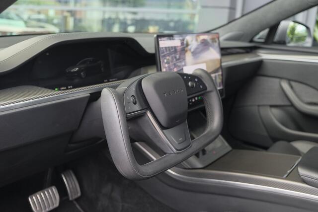 Tesla MODEL S Plaid+ 1020pk Yoke stuur FSD *BTW* Panoramadak Full Self Drive NLauto 21' LMV