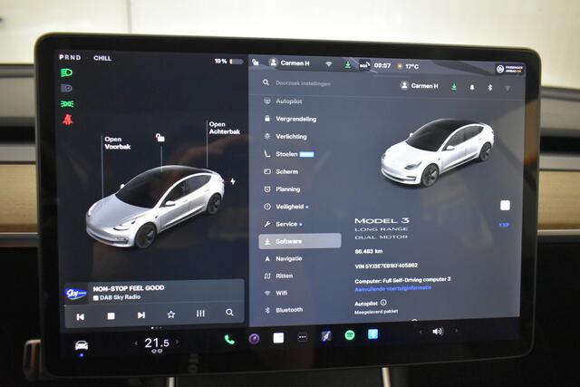 Tesla Model 3 Long Range AWD 75 kWh electr. aklep blackline Camera leder panodak