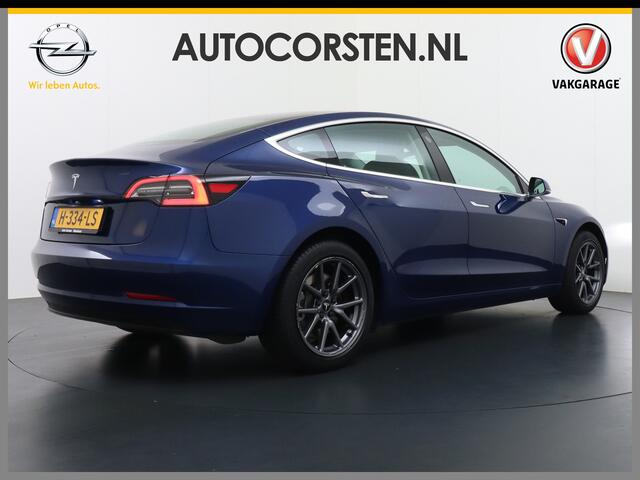 Tesla Model 3 RWD SR+ 60kWh 325PK Lmv 18" AutoPilot Leder PanoDak Adaptive-Cruise Lmv Camera's Elektr.-Stuur+Stoelen+Spiegels+Geheugen+Easy-Entry+Verwarmde stoelen Park assistent PDC WIFI Lane-Assist Speed-Assist Navi LED Comfortstoelen ACC DAB Keyless en Voorverwarmen