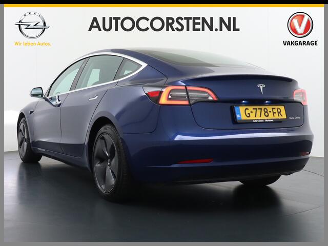 Tesla Model 3 Long Range AWD 75kWh 463PK FSD-3 Computer Premium Audio 4wd AutoPilot Panoramadak Camera's Leer Adaptive-Cruise-Control+Stop&Go Pdc-a+v Dual-Ecc Dual-Motor Keyless Lmv 18" Stoel en achterbank verwarming Electr.Stoelen+Memory+Easy-Entry WiFi 1e Eigenaar Or