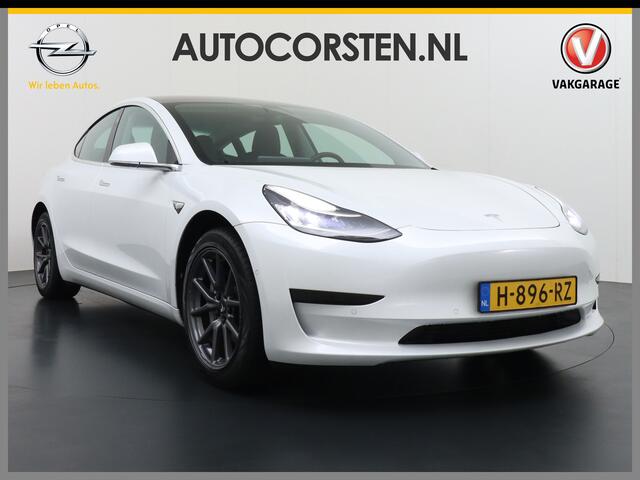Tesla Model 3 RWD SR+ 60kWh 325PK FSD 3-Computer 18" AutoPilot Leder PanoDak Adaptive-Cruise Lmv Camera's Elektr.-Stuur+Stoelen+Spiegels+Geheugen+Easy-Entry+Verwarmde stoelen Park assistent PDC WIFI Lane-Assist Speed-Assist Navi LED Comfortstoelen ACC DAB Voorverwarmen