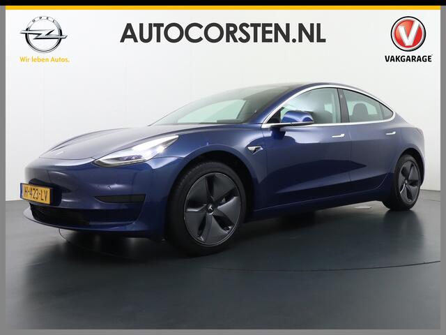 Tesla Model 3 RWD SR+ 60kWh 325PK Trekhaak FSD 3-Computer 18" AutoPilot Leder PanoDak Adaptive-Cruise Lmv Camera's Elektr.-Stuur+Stoelen+Spiegels+Geheugen+Easy-Entry+Verwarmde stoelen Park assistent PDC WIFI Lane-Assist Speed-Assist Navi LED Comfortstoelen ACC DAB Voor