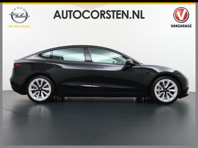 Tesla Model 3 Long Range 498 PK 82kwh 4,4sec 0-100 19" WarmtePomp Stuurverwarmd Elektr.A-klep FSD-Full Self Driving Computer-3 Premium Audio 4wd AutoPilot Panoramadak Camera's Leer Adaptive-Cruise-Control+Stop&Go Pdc-a+v Dual-Ecc Dual-Motor AWD Keyless(via GSM) Stoel e