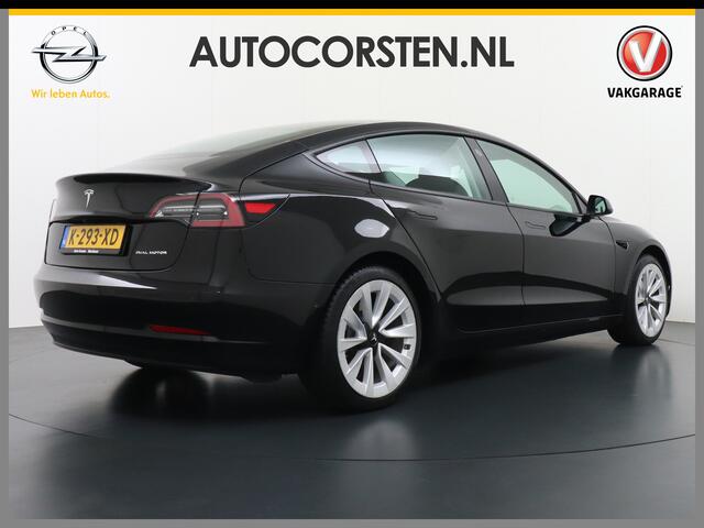 Tesla Model 3 Long Range 498 PK 82kwh 4,4sec 0-100 19" WarmtePomp Stuurverwarmd Elektr.A-klep FSD-Full Self Driving Computer-3 Premium Audio 4wd AutoPilot Panoramadak Camera's Leer Adaptive-Cruise-Control+Stop&Go Pdc-a+v Dual-Ecc Dual-Motor AWD Keyless(via GSM) Stoel e