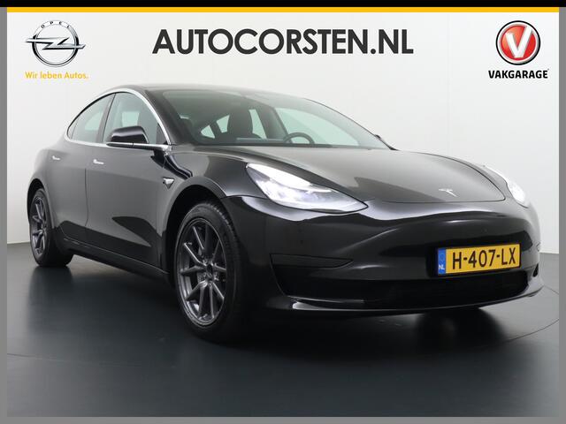 Tesla Model 3 RWD SR+ 60kWh 325PK TREKHAAK FSD 3-Computer 18" AutoPilot Leder PanoDak Adaptive-Cruise Lmv Camera's Elektr.-Stuur+Stoelen+Spiegels+Geheugen+Easy-Entry+Verwarmde stoelen Park assistent PDC WIFI Lane-Assist Speed-Assist Navi LED Comfortstoelen ACC DAB Voor