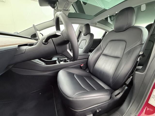 Tesla Model 3 Long Range AWD 75kWh 463PK Lmv FSD-3 Computer 18"Lm Premium Audio AutoPilot Panoramadak Camera's Leer Adaptive-Cruise-Control+Stop&Go Pdc Dual-Ecc Dual-Motor Keyless 4WD Stoel en achterbank verwarming Elektr.Stoelen+Memory+Easy-Entry WiFi Origineel Nederl