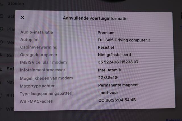 Tesla Model 3 Long Range RWD 75 kWh 89,2% SOH, Autopilot Computer 3, Panoramadak, Lederen interieur, Stoelverwarming